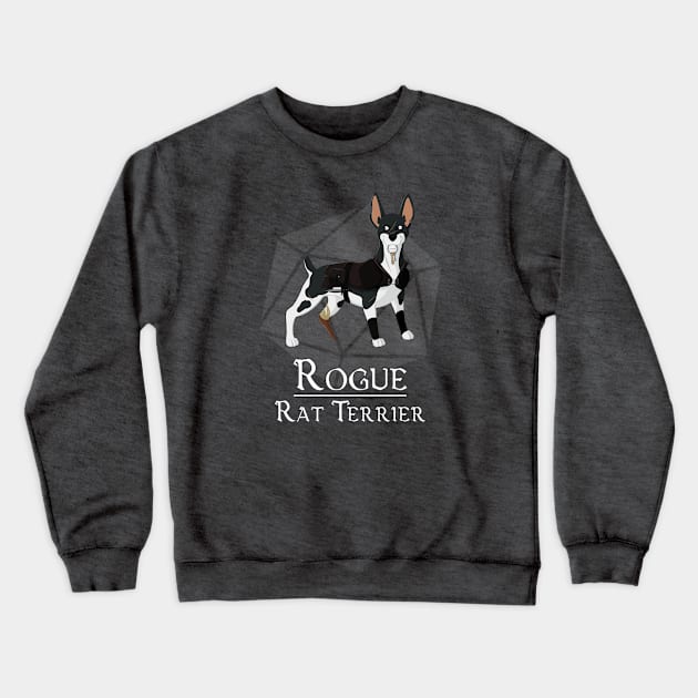 Rogue Rat Terrier Crewneck Sweatshirt by Celestirus